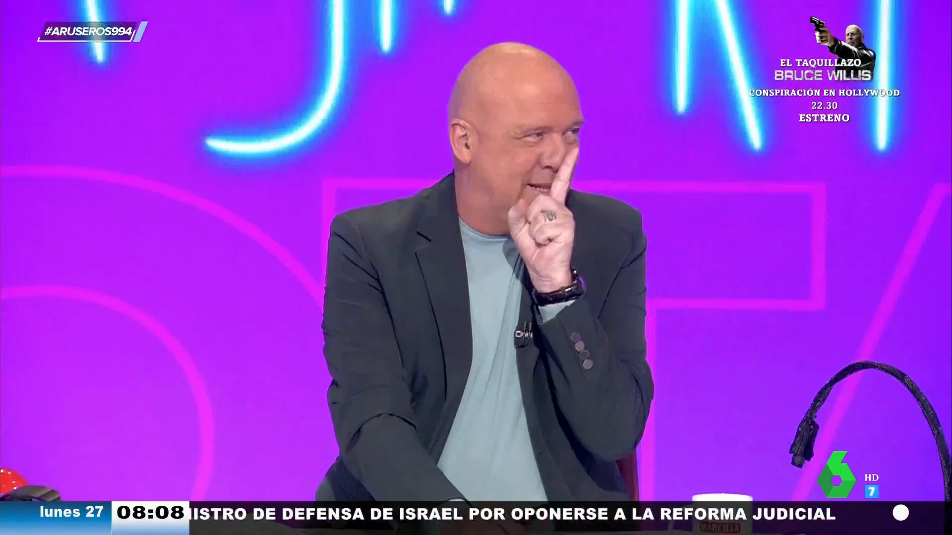 La reacción de Tatiana Arús cuando Alfonso Arús responde en directo si tiene un hijo favorito