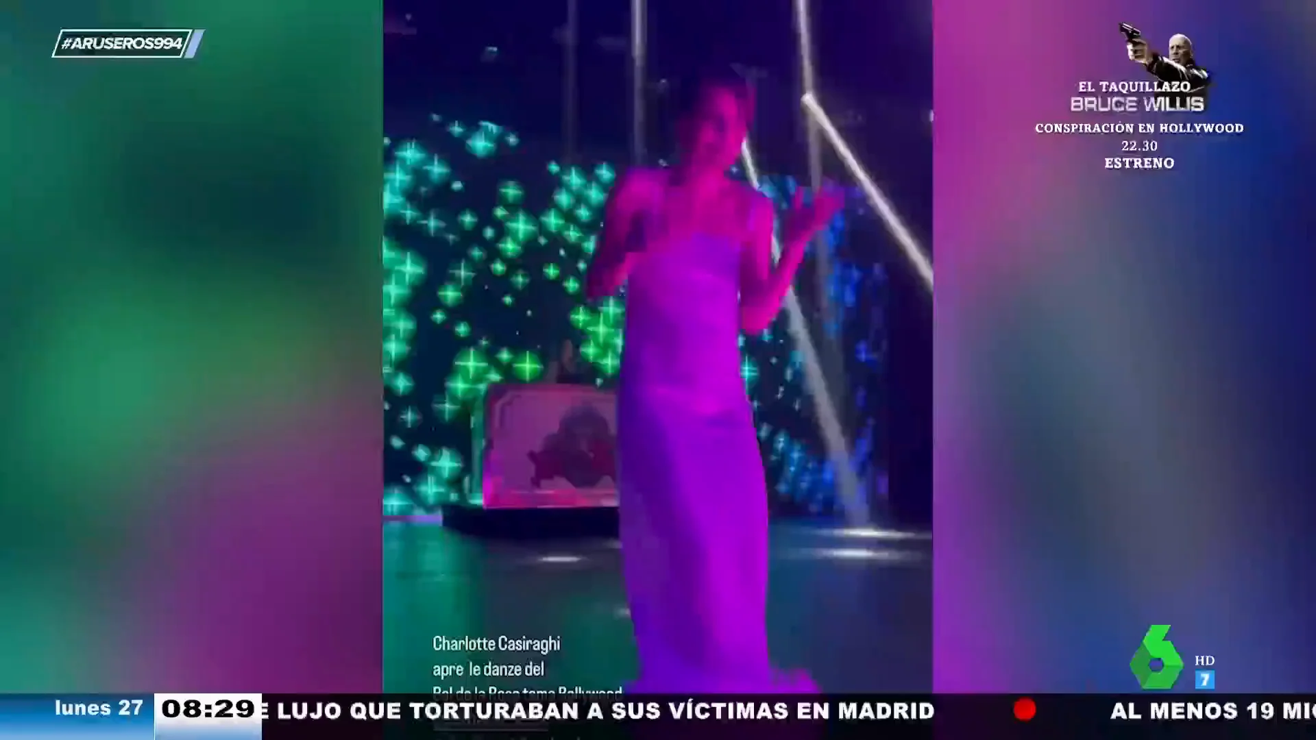 El baile viral de Carlota Casiraghi en el Baile de la Rosa como nunca antes la habíamos visto