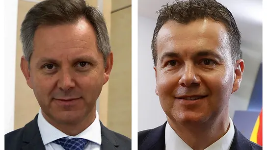 José Miñones (izquierda), y Héctor Gómez (derecha), nuevos ministros de Sanidad e Industria respectivamente. José Miñones (izquierda), y Héctor Gómez (derecha), nuevos ministros de Sanidad e Industria respectivamente.