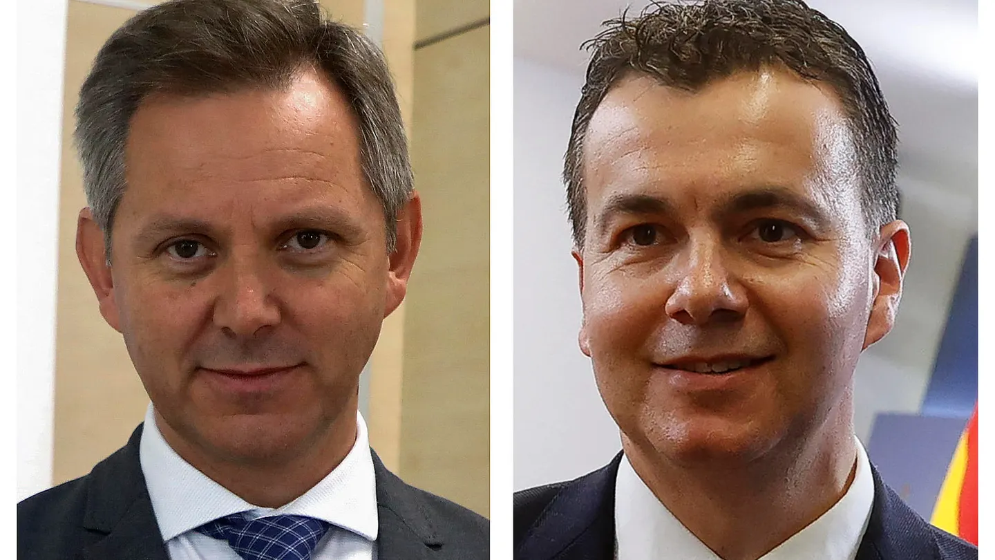 José Miñones (izquierda), y Héctor Gómez (derecha), nuevos ministros de Sanidad e Industria respectivamente. José Miñones (izquierda), y Héctor Gómez (derecha), nuevos ministros de Sanidad e Industria respectivamente.