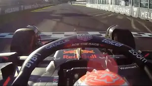 Verstappen, en su posición de salida