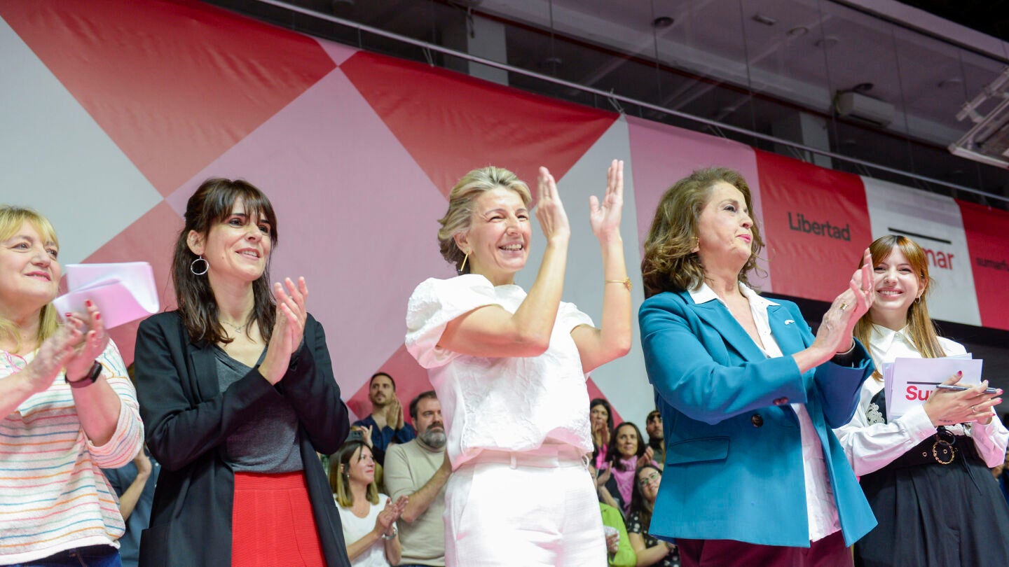 Yolanda D&iacute;az, durante la presentaci&oacute;n de Sumar