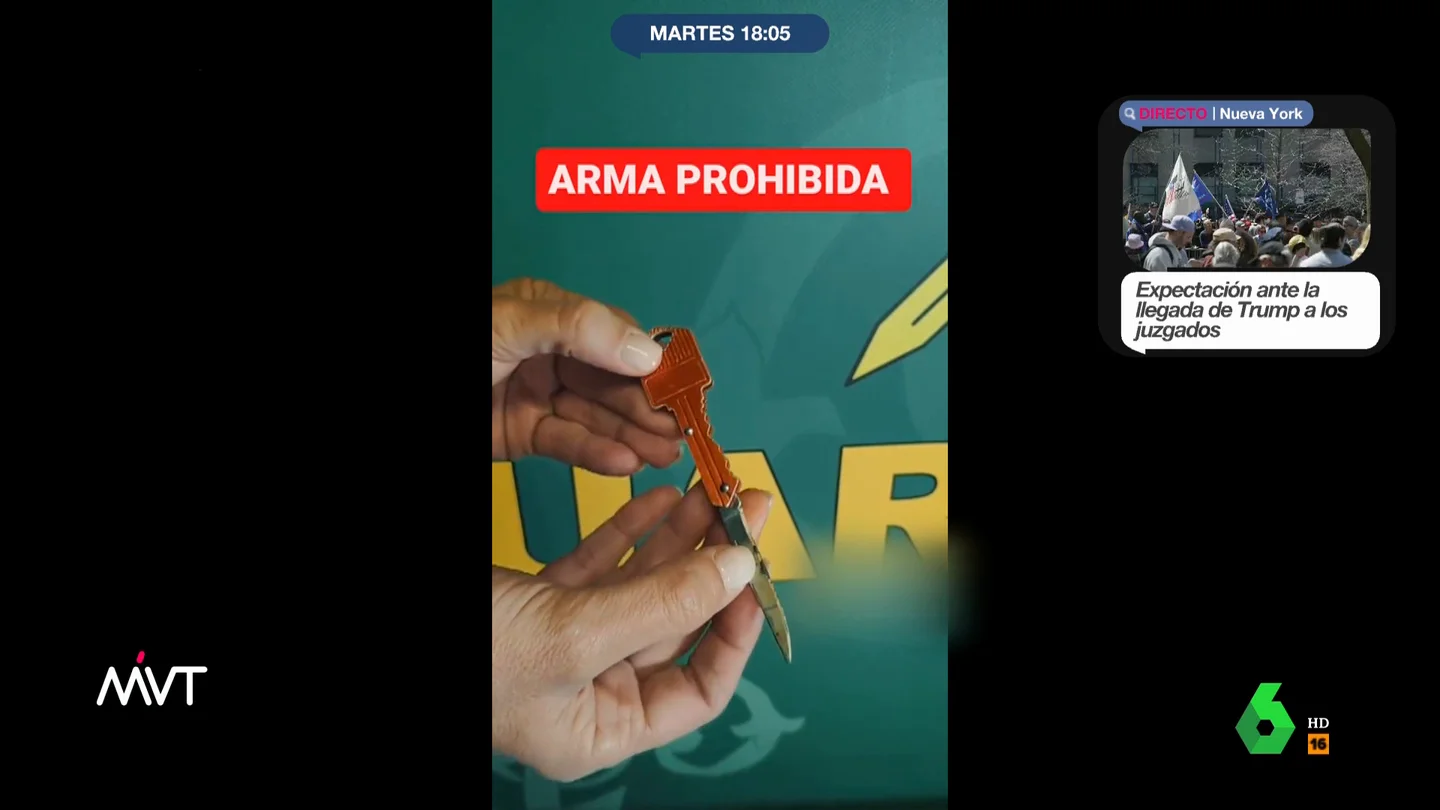 La llave-navaja, la última arma blanca camuflada de la que alerta la Guardia Civil La llave-navaja, la última arma blanca camuflada de la que alerta la Guardia Civil