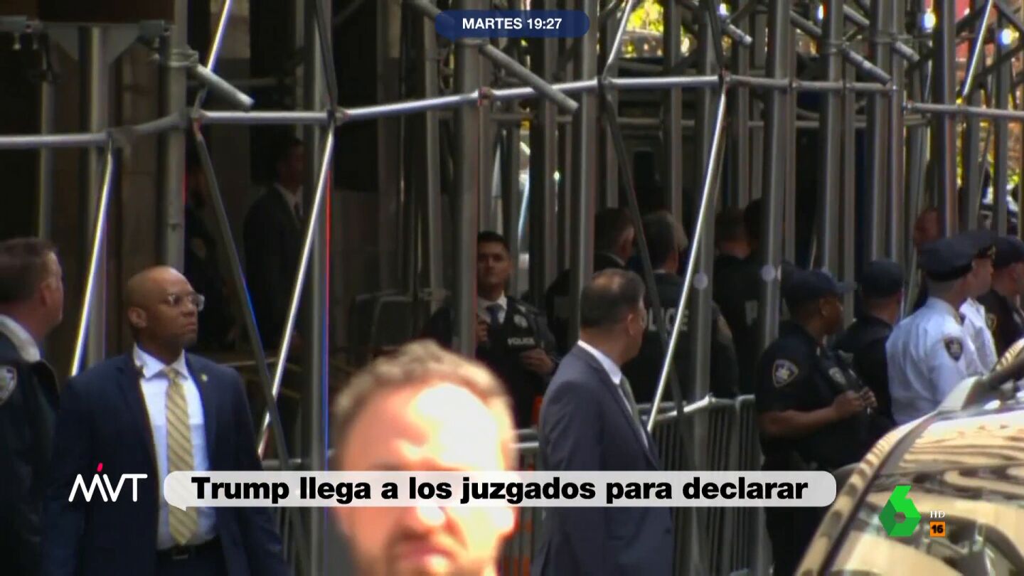 Trump llega al juzgado