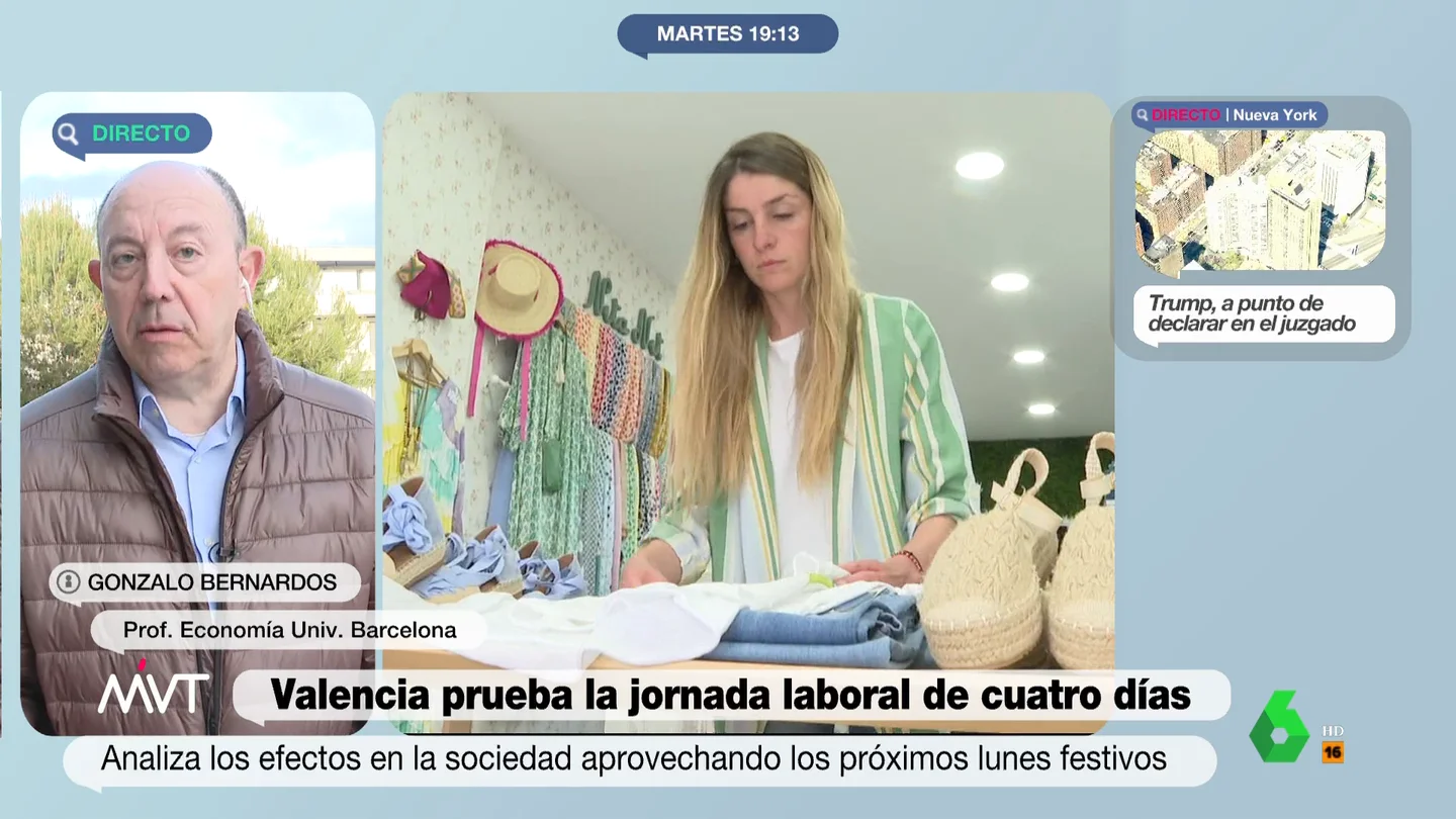 Gonzalo Bernardos explica por qué cree que se debería rebajar la jornada laboral "Estaría muy bien que algún partido prometiera una jornada laboral de 37 horas y media", comenta el economista, que en este vídeo asegura que "llegaremos a trabajar 20 horas cuando llegue la inteligencia artificial y tengamos un par de robots".