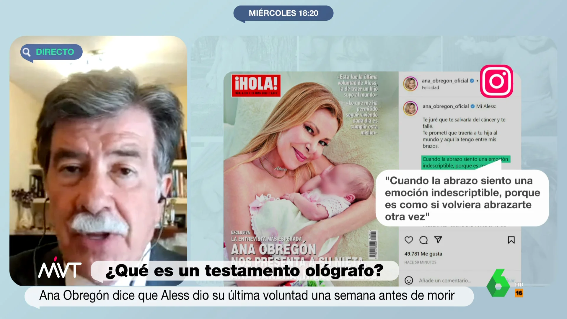 El psicólogo Javier Urra sobre la portada de Ana Obregón con su hija-nieta: "No es nada coherente con lo que quería hacer con su hijo"