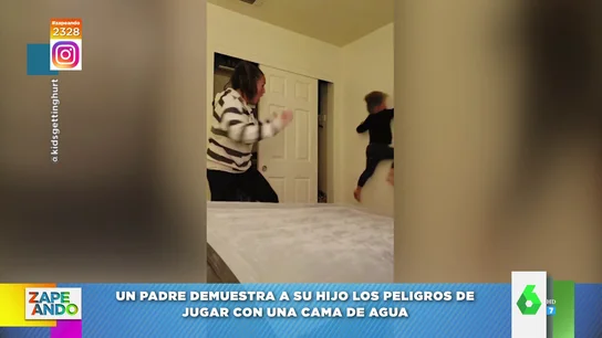 El accidente viral de un padre con su hijo: así acaba estampado contra la pared mientras jugaban El accidente viral de un padre con su hijo: así acaba estampado contra la pared mientras jugaban