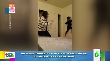 El accidente viral de un padre con su hijo: así acaba estampado contra la pared mientras jugaban 