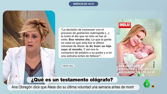 Cristina Pardo, ante la portada de Ana Obregón con su nieta: "Su intimidad se ha ido al carajo nada más nacer" Cristina Pardo, ante la portada de Ana Obregón con su nieta: "Su intimidad se ha ido al carajo nada más nacer"
