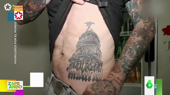 Del reloj de la Puerta del Sol al edificio Metrópoli: los tatuajes de un madrileño dedicados a la ciudad Del reloj de la Puerta del Sol al edificio Metrópoli: los tatuajes de un madrileño dedicados a la ciudad