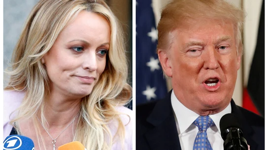 Stormy Daniels y Donald Trump, en sendas imágenes de archivo Stormy Daniels y Donald Trump, en sendas imágenes de archivo