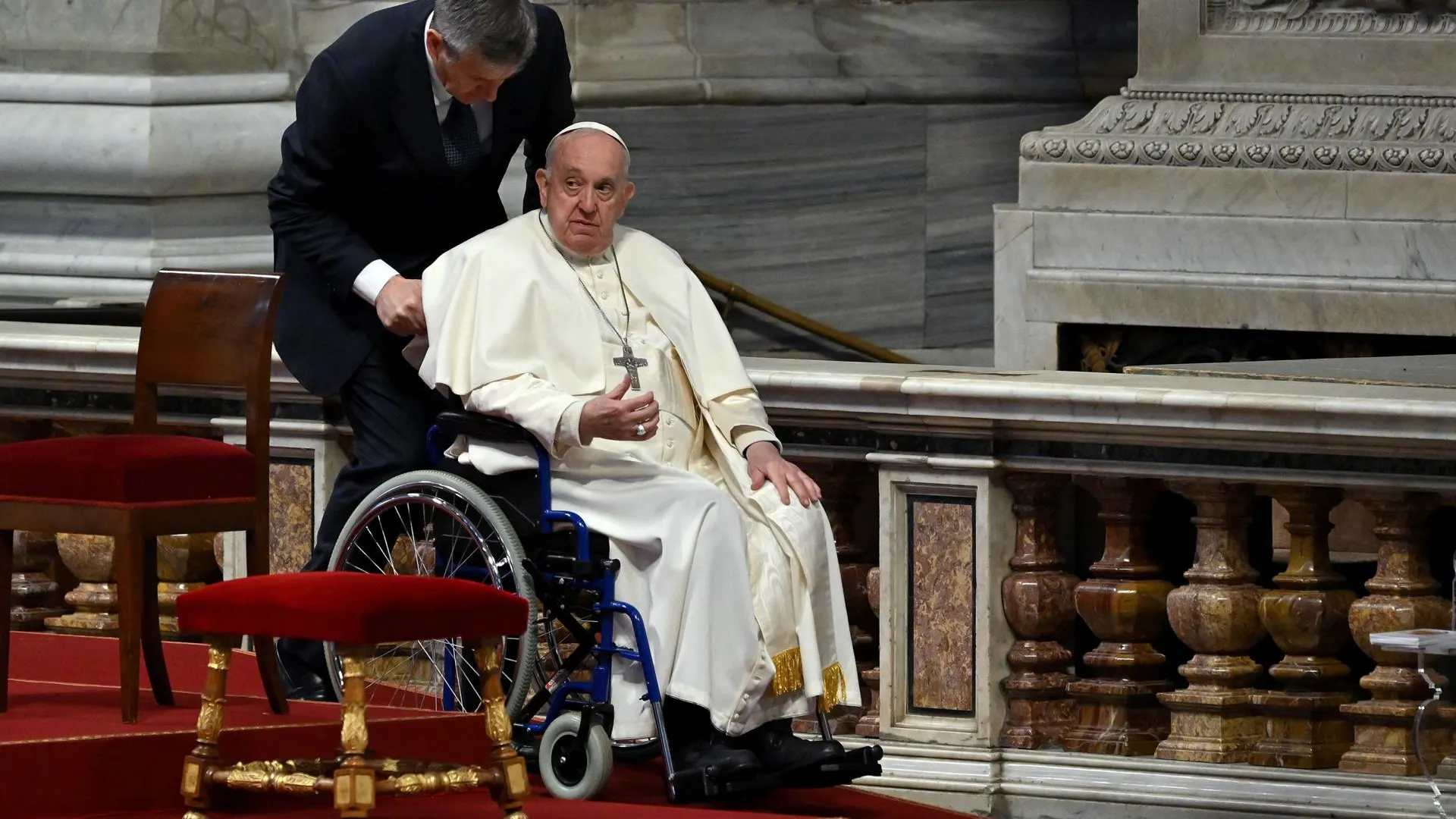 El papa Francisco durante la misa del domingo en el Vaticano