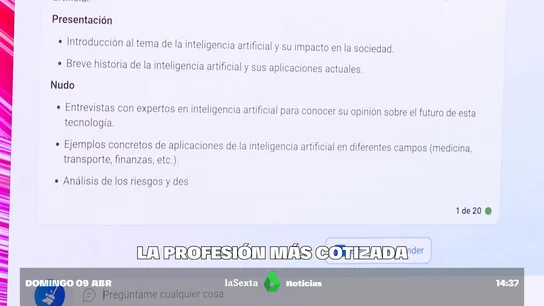 Enseñando a 'hablar' a la Inteligencia Artificial: "Es peligrosa para saber aquello que no manejamos" Enseñando a 'hablar' a la Inteligencia Artificial: "Es peligrosa para saber aquello que no manejamos"