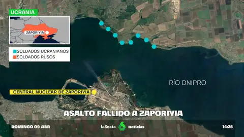 Con 30 barcos repletos de armas y soldados de élite: así trató el ejército ucraniano de recuperar la central nuclear de Zaporiyia