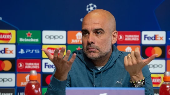 Pep Guardiola, en rueda de prensa Pep Guardiola, en rueda de prensa