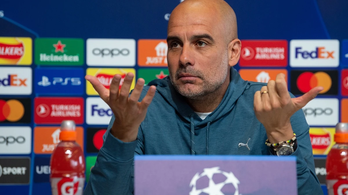 Pep Guardiola, en rueda de prensa