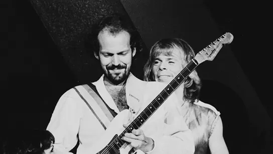 Imagen de archivo del guitarrista de ABBA Lasse Wellande Imagen de archivo del guitarrista de ABBA Lasse Wellande
