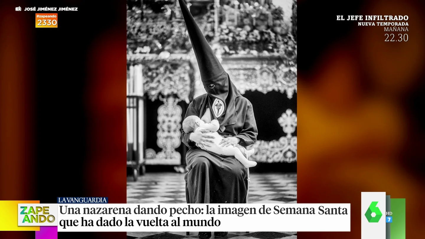 La imagen de una nazarena dando el pecho que se ha vuelto viral en redes esta semana santa La imagen de una nazarena dando el pecho que se ha vuelto viral en redes esta semana santa