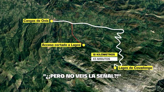 El error de Google Maps para llegar a los Lagos de Covadonga que ha colapsado varios pueblos El error de Google Maps para llegar a los Lagos de Covadonga que ha colapsado varios pueblos
