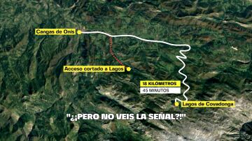 El error de Google Maps para llegar a los Lagos de Covadonga que ha colapsado varios pueblos