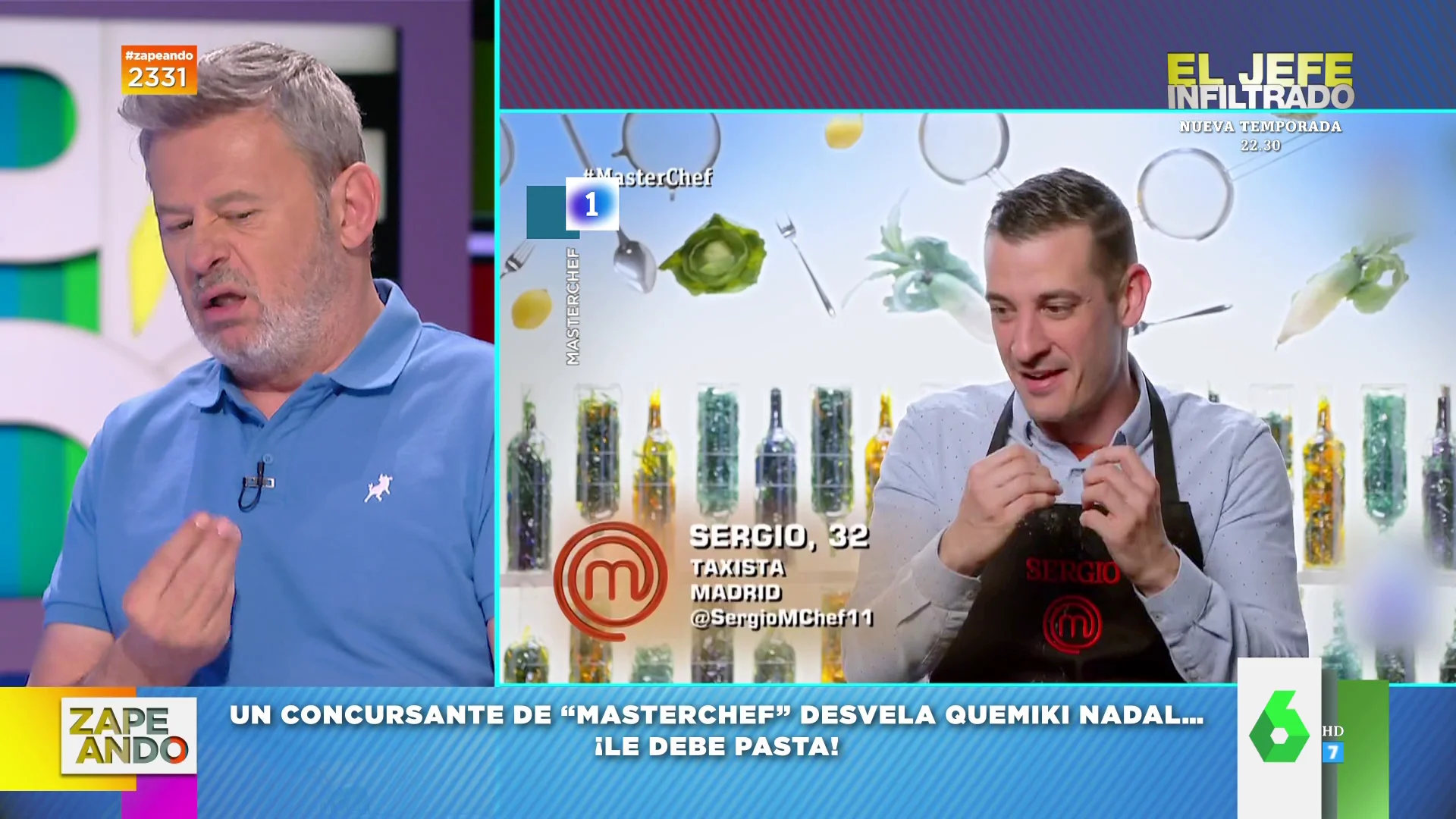 Miki Nadal responde al concursante de MasterChef que le pide dinero por no pagarle un viaje en taxi 