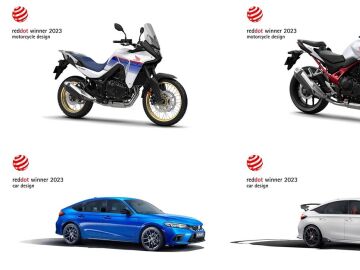 Los cuatro vehículos de Honda premiados en los Red Dot Awards 2023