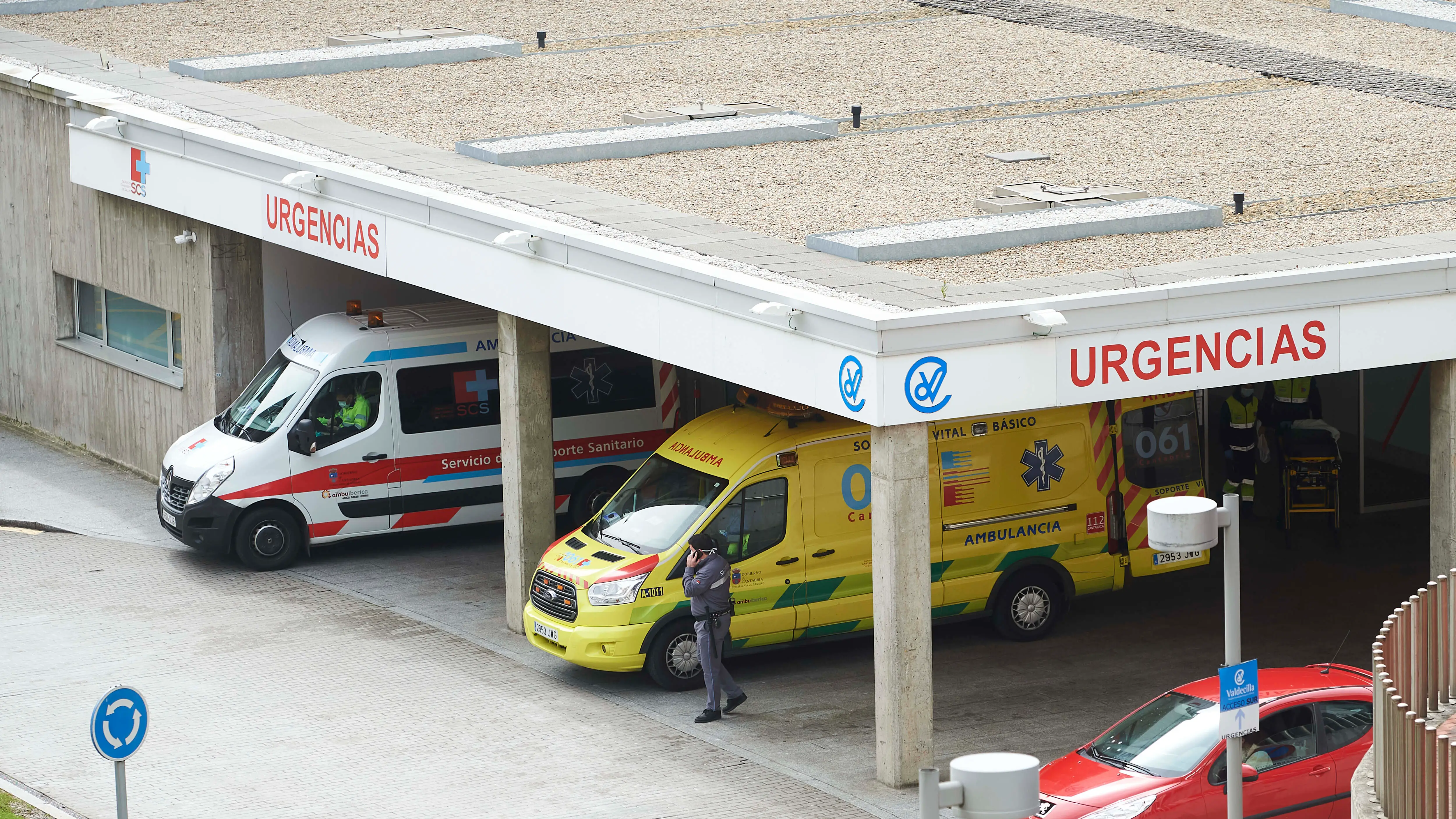 Aparcamiento de Urgencias del Hospital Universitario Marqués de Valdecilla.