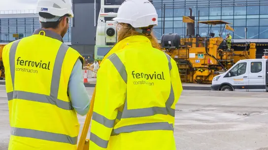 Imagen de corporativa de la constructora Ferrovial. Imagen de corporativa de la constructora Ferrovial.