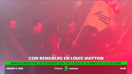 Manifestantes toman la sede de Louis Vuitton en el marco de las protestas en París Manifestantes toman la sede de Louis Vuitton en el marco de las protestas en París