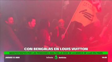 Manifestantes toman la sede de Louis Vuitton en el marco de las protestas en París