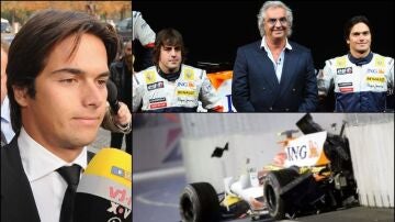 Nelson Piquet, Flavio Briatore y Fernando Alonso