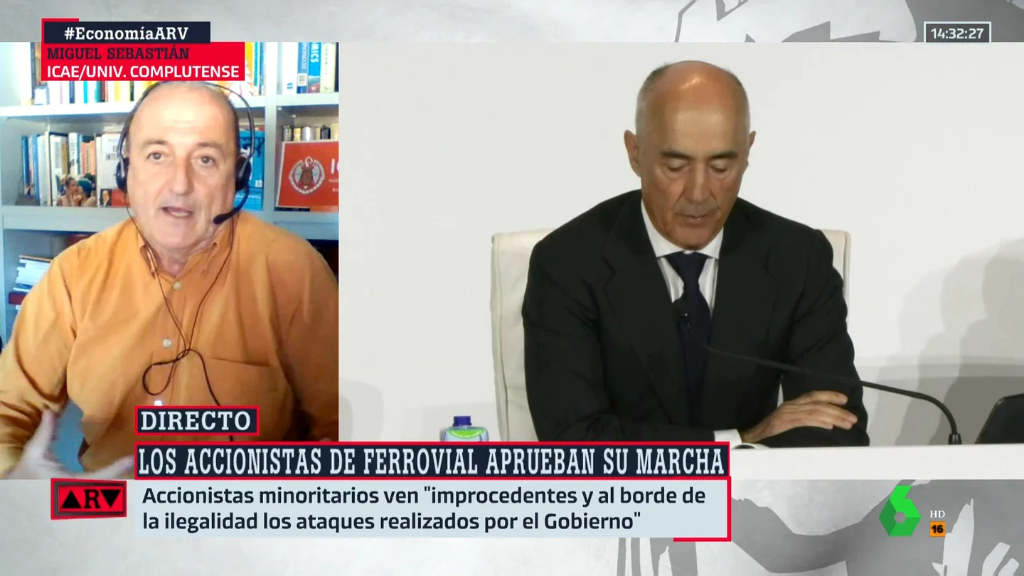 El análisis de Miguel Sebastián sobre la marcha de Ferrovial: "No se tendría que haber politizado este tema" El análisis de Miguel Sebastián sobre la marcha de Ferrovial: "No se tendría que haber politizado este tema"