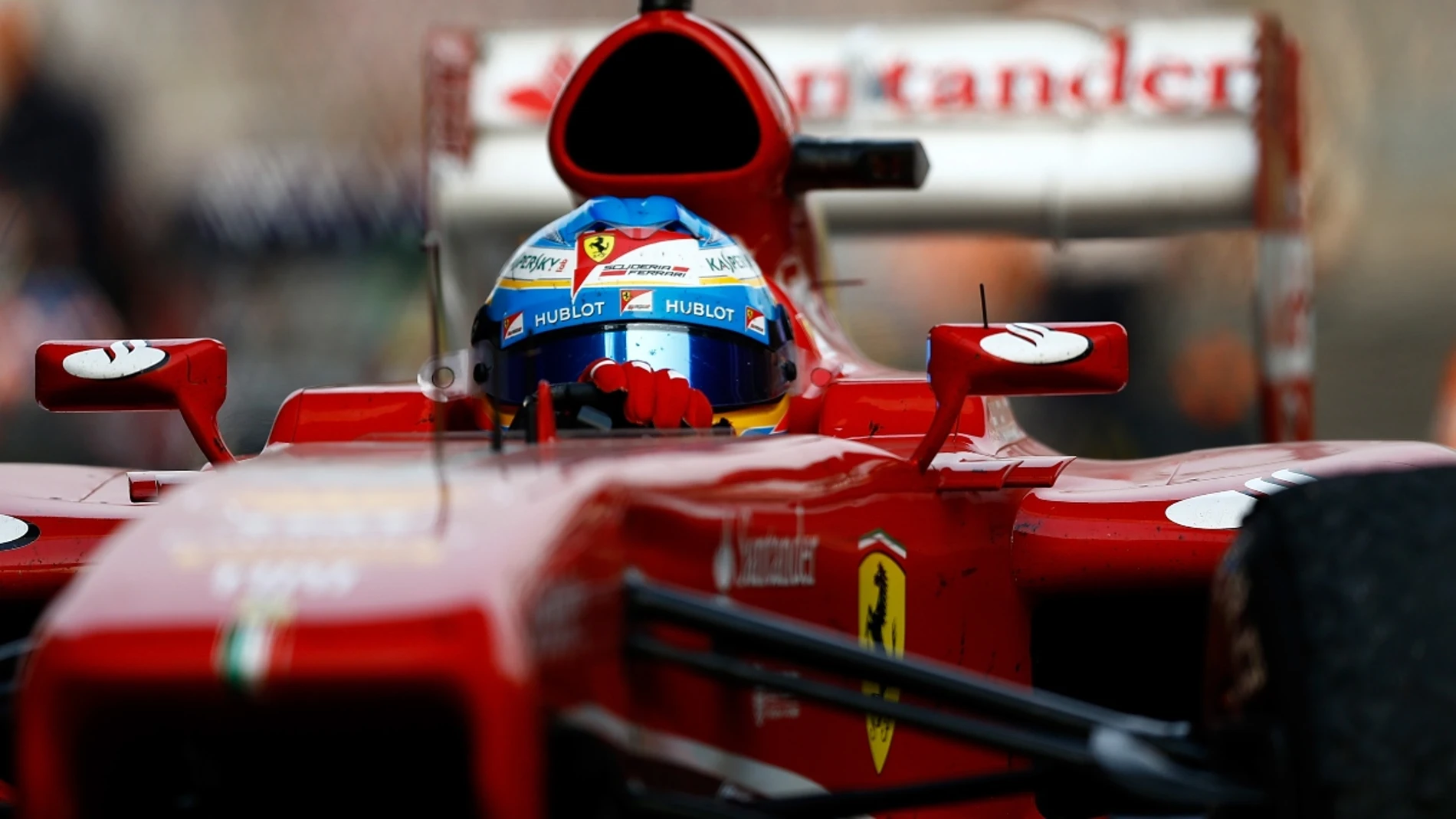 Fernando Alonso, en el Ferrari