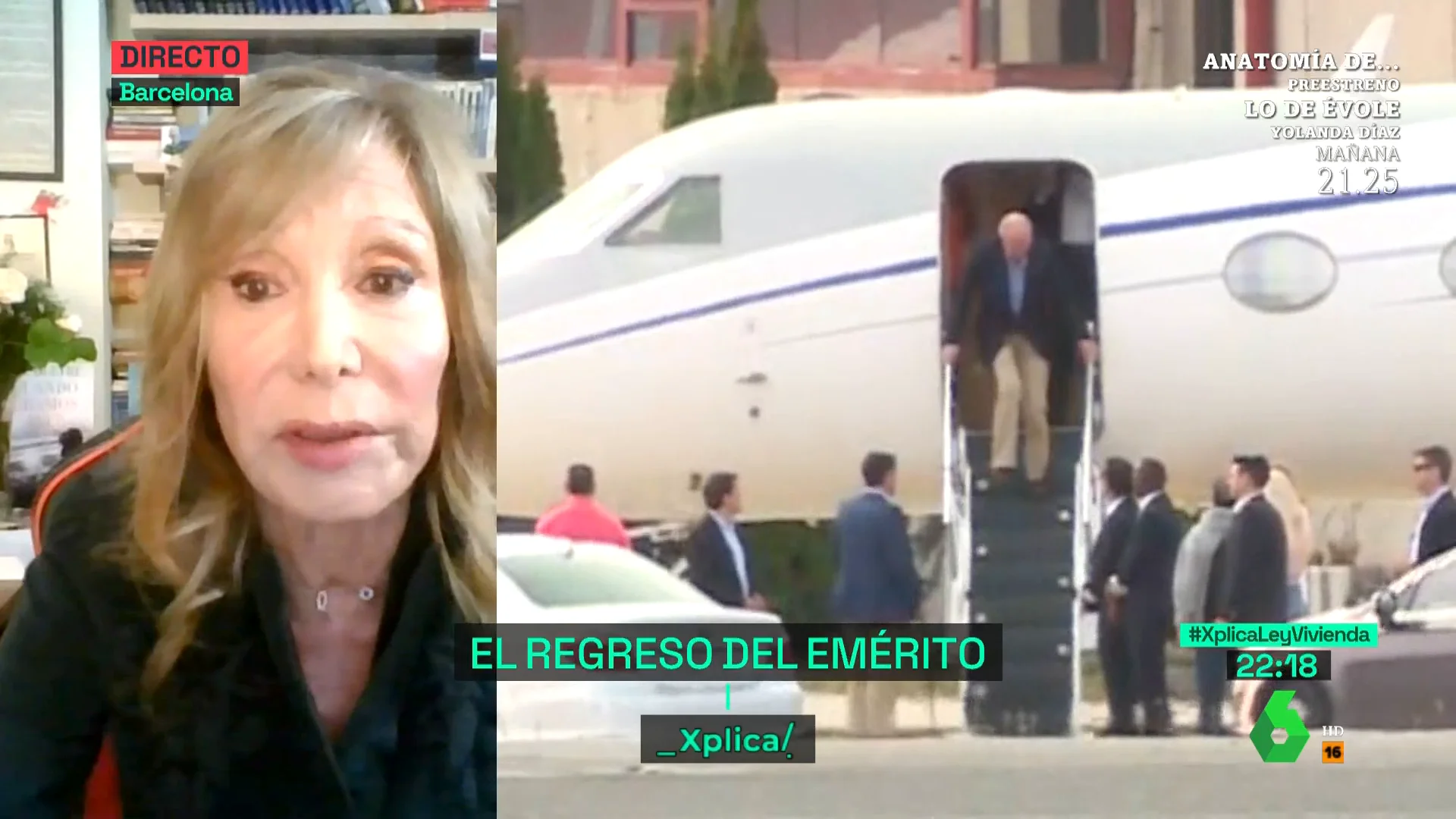 Pilar Eyre ve la próxima visita del rey emérito como "un acto de supremo egoísmo"