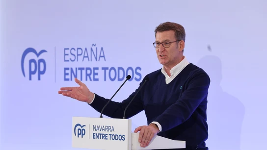 Alberto Núñez Feijóo, durante su acto en Cintruénigo Alberto Núñez Feijóo, durante su acto en Cintruénigo