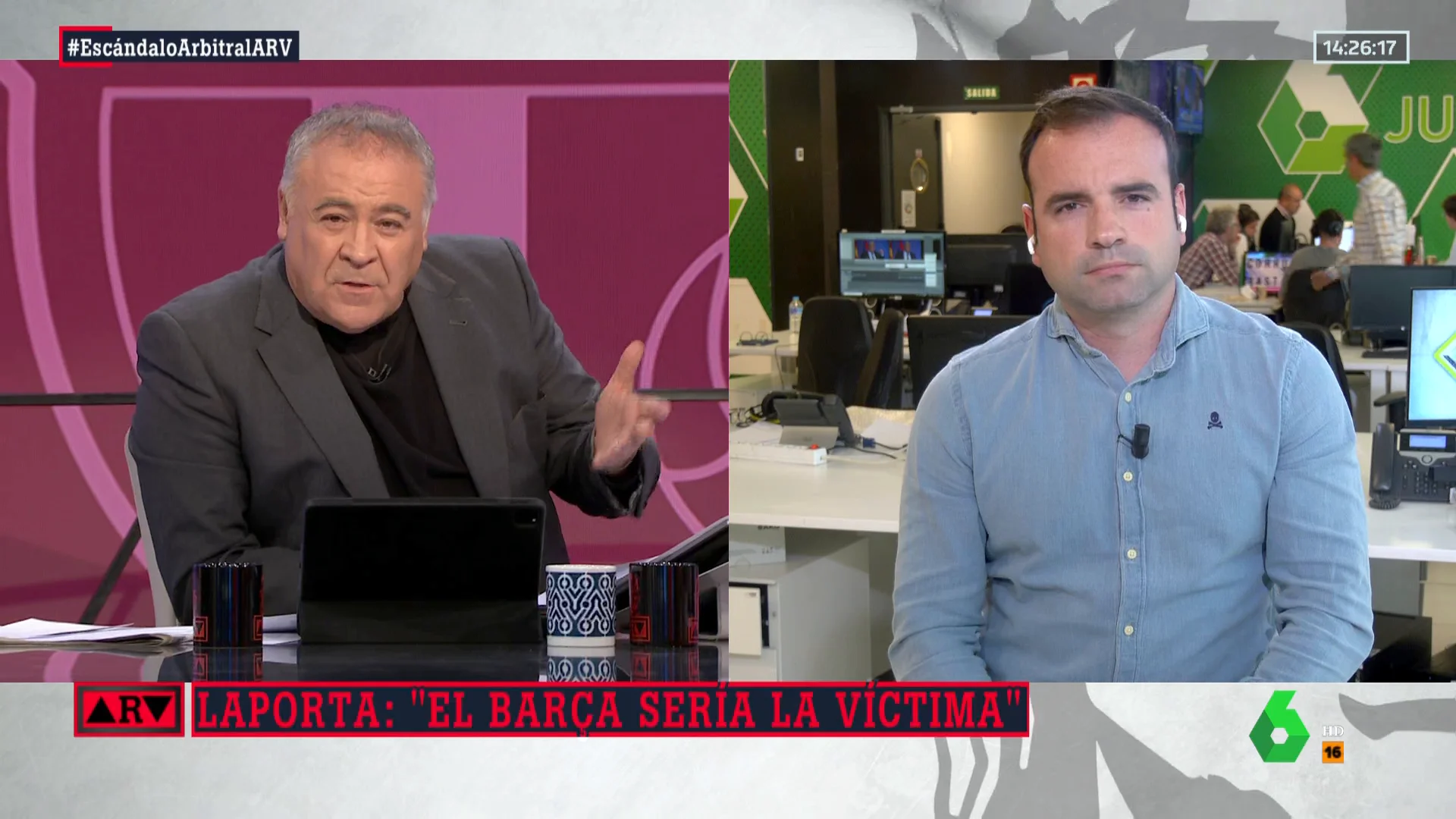 La reacción de Ferreras tras escuchar los cánticos contra la afición del Barça: "Me parece detestable"