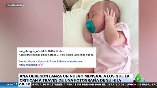 Ana Obregón responde a las críticas con una foto de su nieta: "A palabras necias, oídos sordos" Ana Obregón responde a las críticas con una foto de su nieta: "A palabras necias, oídos sordos"
