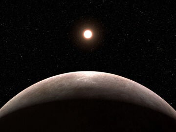 Ilustración de un exoplaneta y su estrella