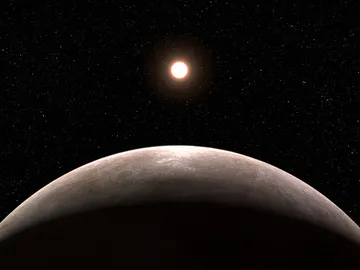 Ilustración de un exoplaneta y su estrella Ilustración de un exoplaneta y su estrella