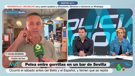 David Moreno, dueño del bar escenario de una pelea entre gorrillas David Moreno, dueño del bar escenario de una pelea entre gorrillas