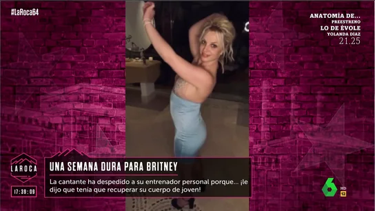 La opinión de Nuria Roca sobre los vídeos de Britney Spears en Instagram "¿A lo mejor Britney Spears necesita alguna otra cosa más que un entrenador personal?", se pregunta Juan del Val en este vídeo donde analizan con Cristina Plaza la complicada semana de la cantante, que ha despedido a su entrenador personal.