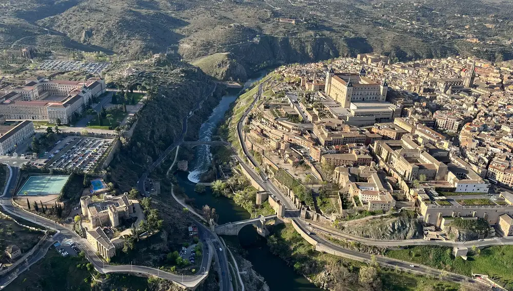 Vistas de Toledo desde un globo aerostático