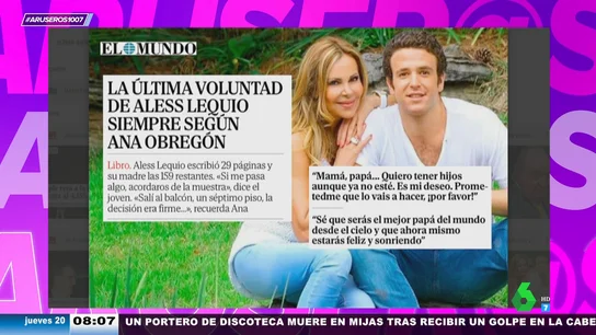 Alfonso Arús duda de que Ana Obregón escribiera parte del libro de su hijo Aless: "Muy pocos famosos escriben sus libros" Alfonso Arús duda de que Ana Obregón escribiera parte del libro de su hijo Aless: "Muy pocos famosos escriben sus libros"