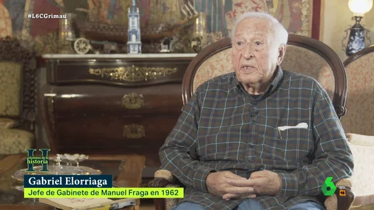 Gabriel Elorriaga revela que varios ministros de Franco eran partidarios de indultar a Julián Grimau En este vídeo, laSexta Columna analiza con Gabriel Elorriaga, por aquel entonces jefe de Gabinete de Manuel Fraga, las diez horas en las que Franco debatió con su Consejo de Ministros la posibilidad de indultar la pena de muerte a Julián Grimau.