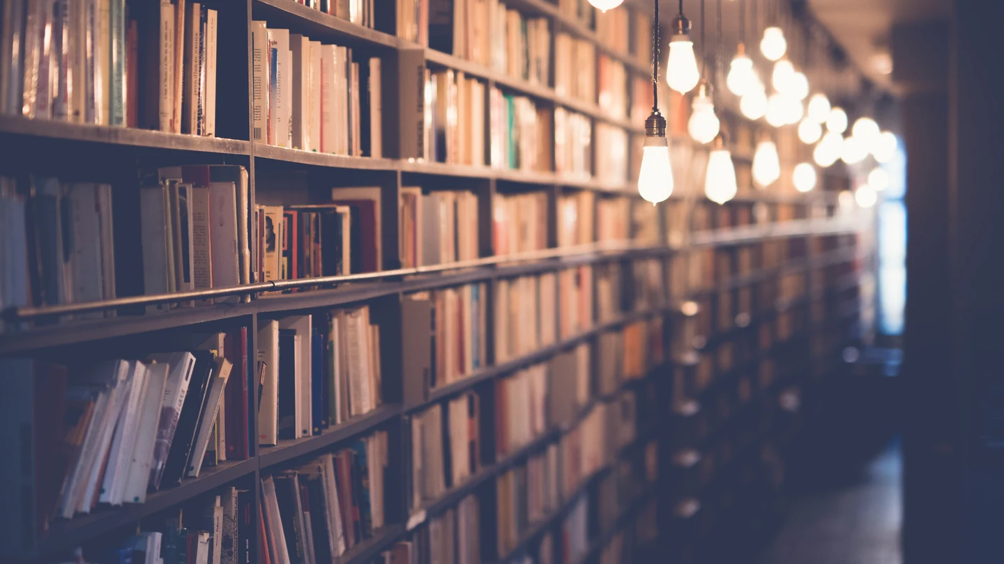 Librería llena de libros. Librería llena de libros.