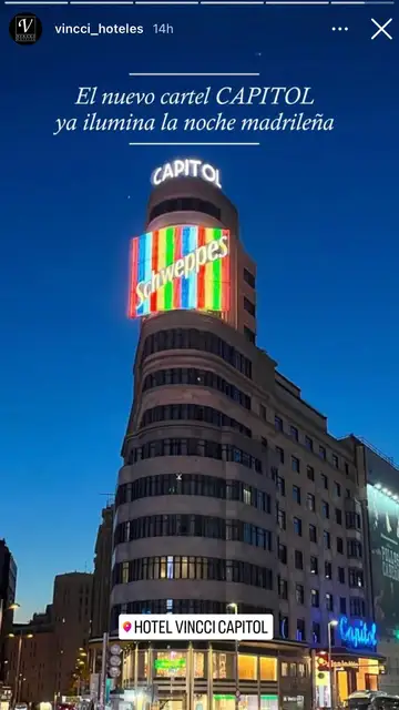 Nuevo letrero de Capitol en la Gran Vía de Madrid Nuevo letrero de Capitol en la Gran Vía de Madrid