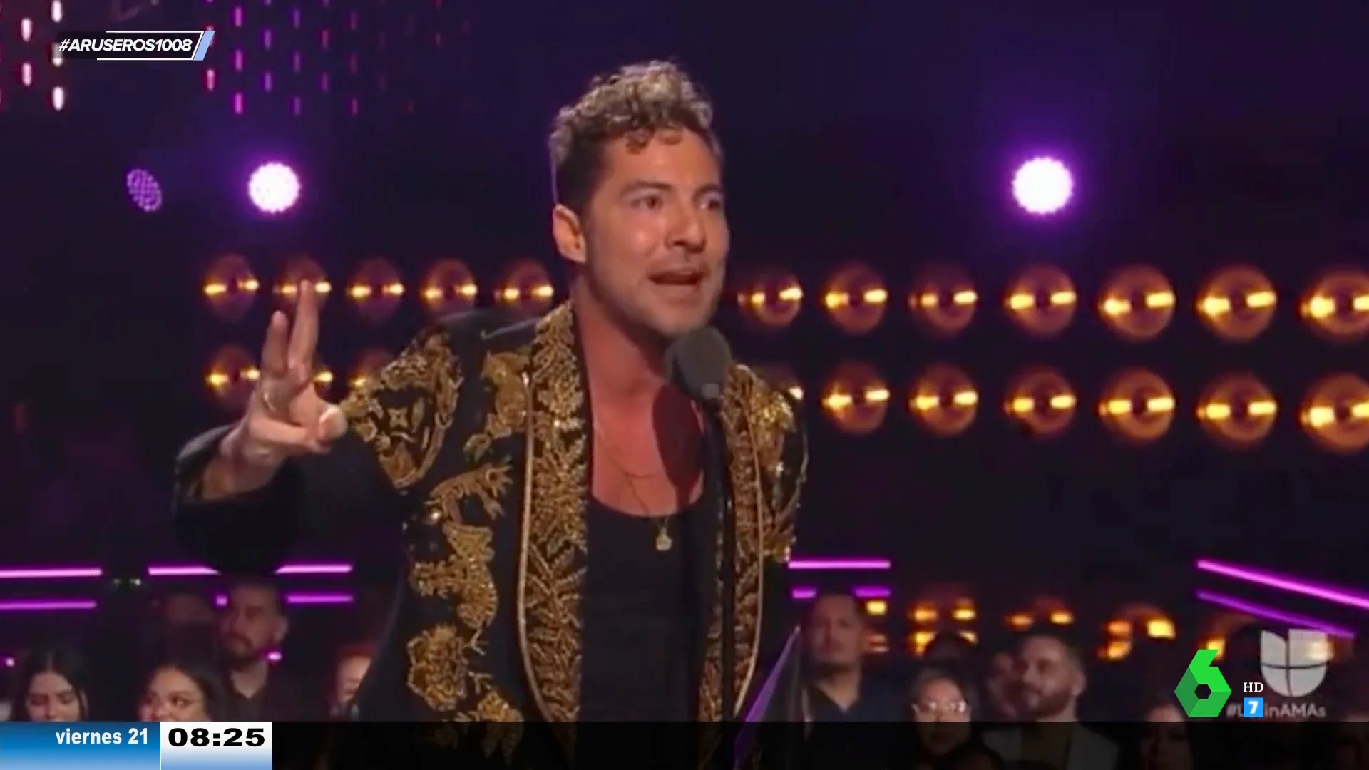 David Bisbal gana el premio de honor por 20 años de carrera en los Latin American Music Awards: "¡A por otros 20!"