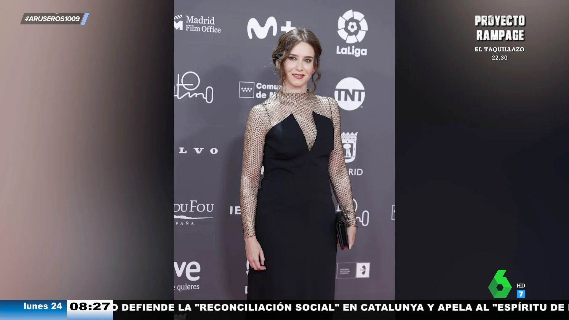 Los llamativos looks de los Premios Platino: de las rejillas de Ayuso a las lentejuelas de Andrea Duro