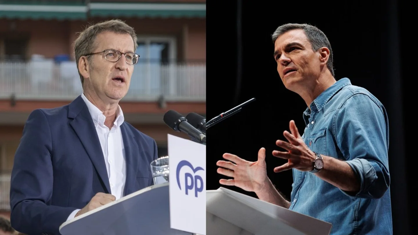 Alberto Núñez Feijóo y Pedro Sánchez Alberto Núñez Feijóo y Pedro Sánchez