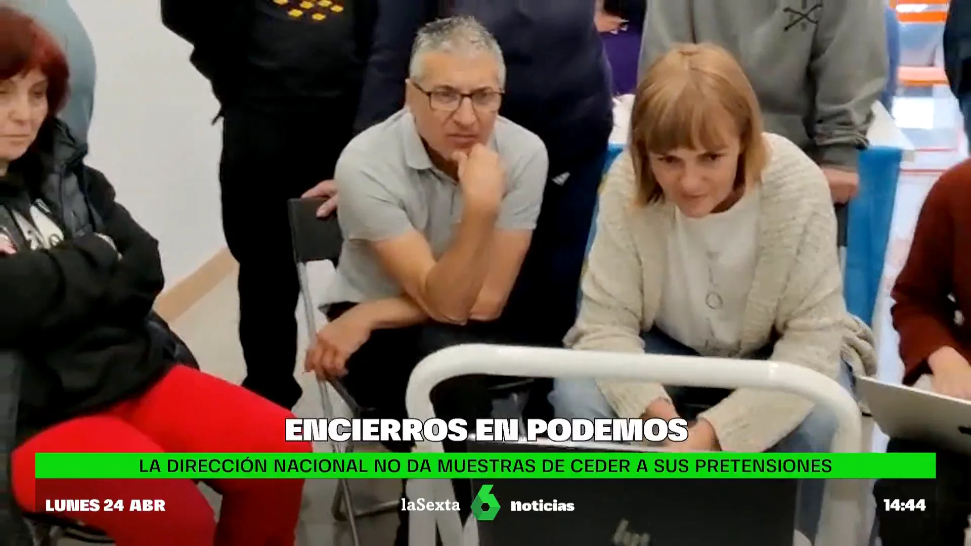 Encierro Podemos en Asturias y Fuenlabrada